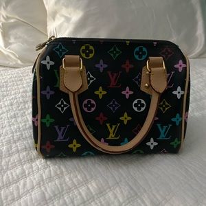 Black multicolored purse